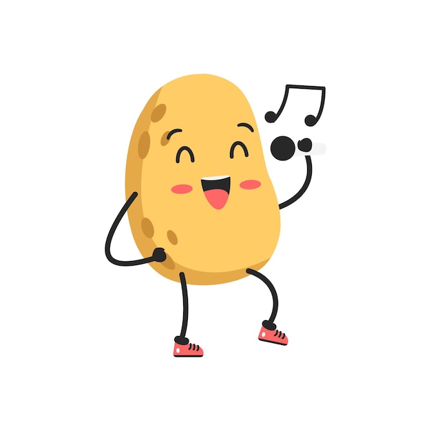 Sing Potato Illustration