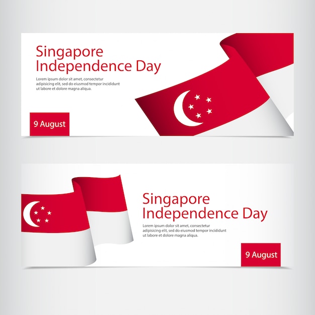 Vector singapore independence day celebration 