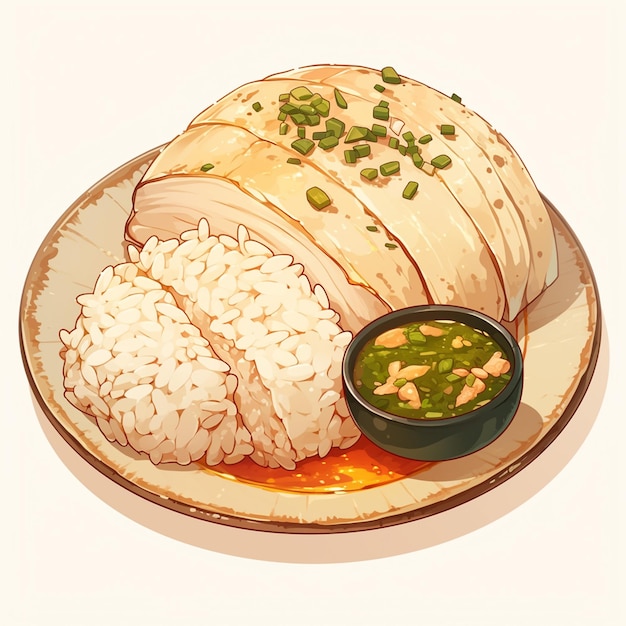 Singaporean Hainanese Chicken Rice and Savory Delicacy