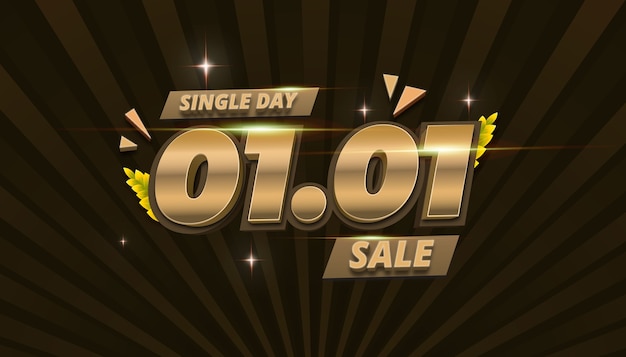 Singgle day Special offer sale banner