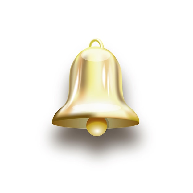 Single bell isolated on white background