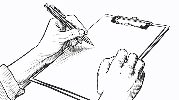 Single Continuous Line Drawing of Hand Gesture