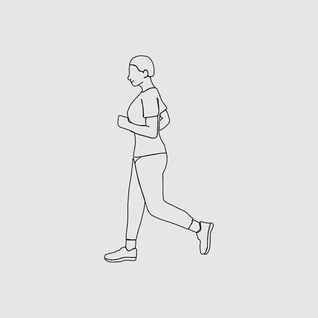 Single continuous line drawing morning run design