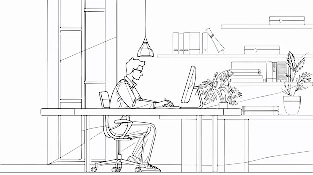 Single Continuous Line Drawing of Young Company