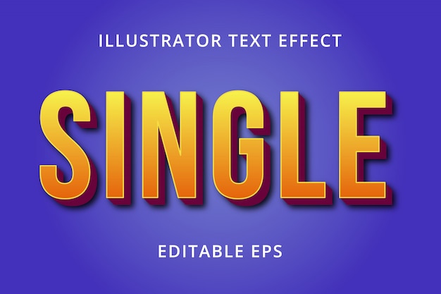 Single Editable Text Style Effect