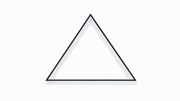 Vector single line drawing of a triangle