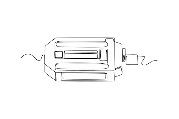 Single one line drawing bicycle pedals World bicycle day concept Continuous line draw design graphic vector illustration