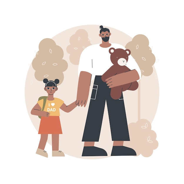 Single parent abstract illustration