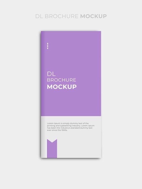 Vector singlesided dl brochure mockup for sleek and professional design displays