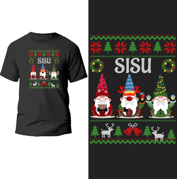 sisu christmas t shirt design.