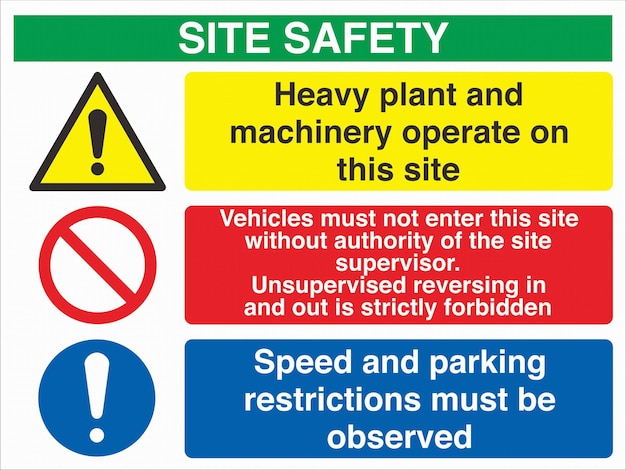 Site Safety Warning Sign Boards ISO 7010 11