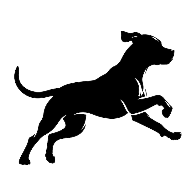 siting dog Silhouette Vector Art and Graphic vector black color silhouette