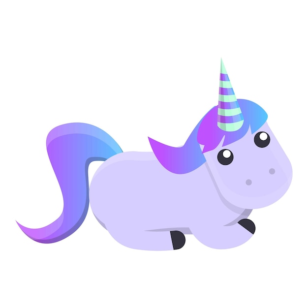 Sitting unicorn icon Cartoon of sitting unicorn vector icon for web design isolated on white background