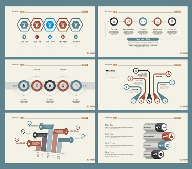 Six Finance Diagrams Slide Templates Set