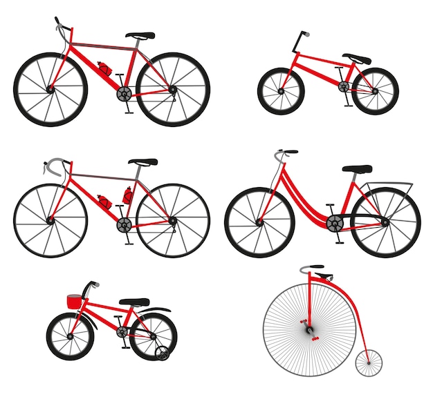 Six kinds of bicycles