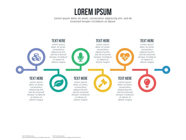 six point timeline infographic and presentation template