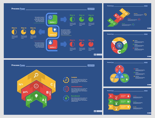 Six Presentation Slide Templates Set