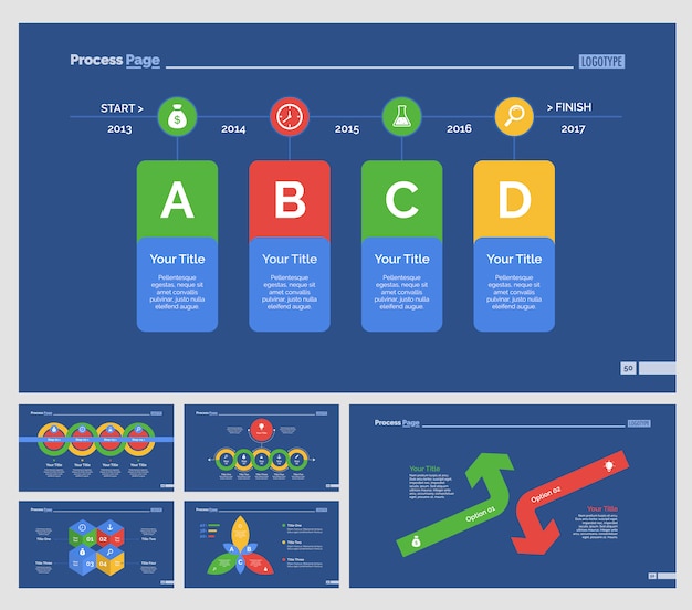 Six Recruitment Slide Templates Set