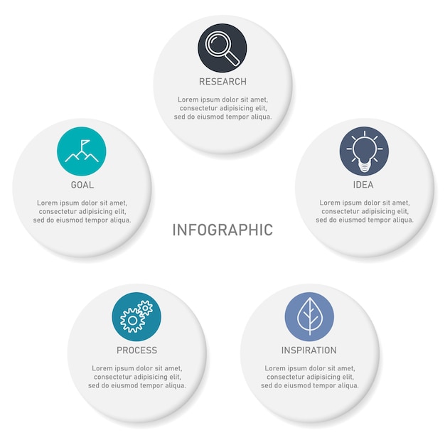 Six step stairs infographic templateBusiness process or method for success marketing