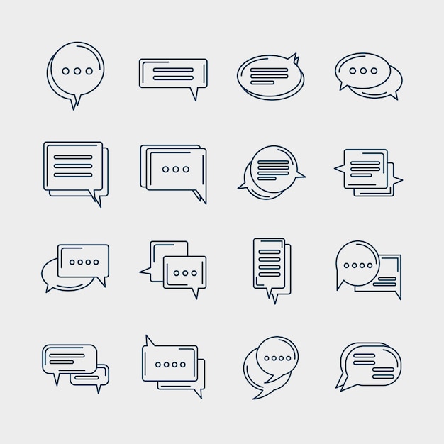 Sixteen chat icons