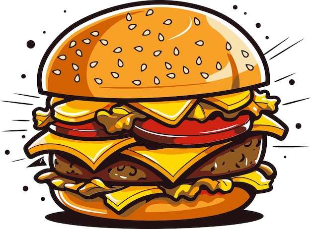 Sizzling Burger Vector Designs Vectorized Burger Icon Set