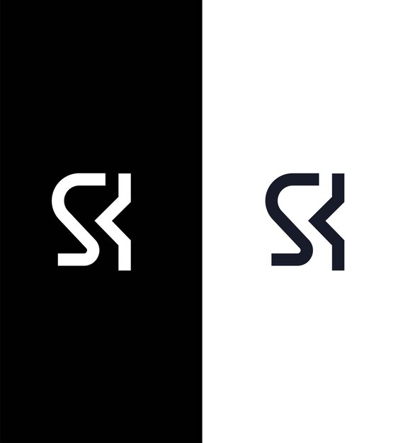 Vector sk ks letter logo identity sign symbol template