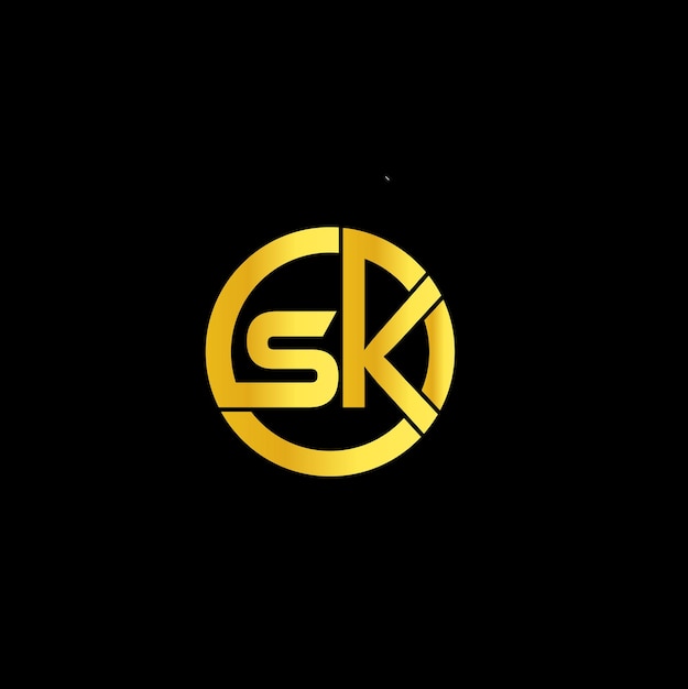 SK KS S K Abstract Letters Logo Monogram