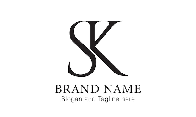 Vector sk letters vector logo design