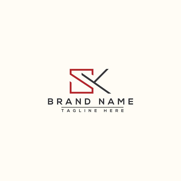 SK Logo Design Template Vector Graphic Branding Element