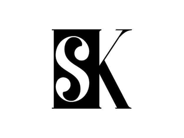 Vector sk luxury brand logo