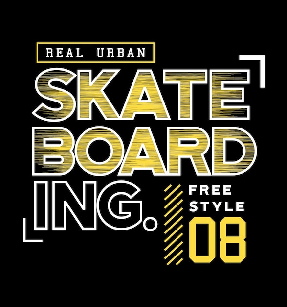 skate boarding design Typography Vector Lettering For T shirt Design