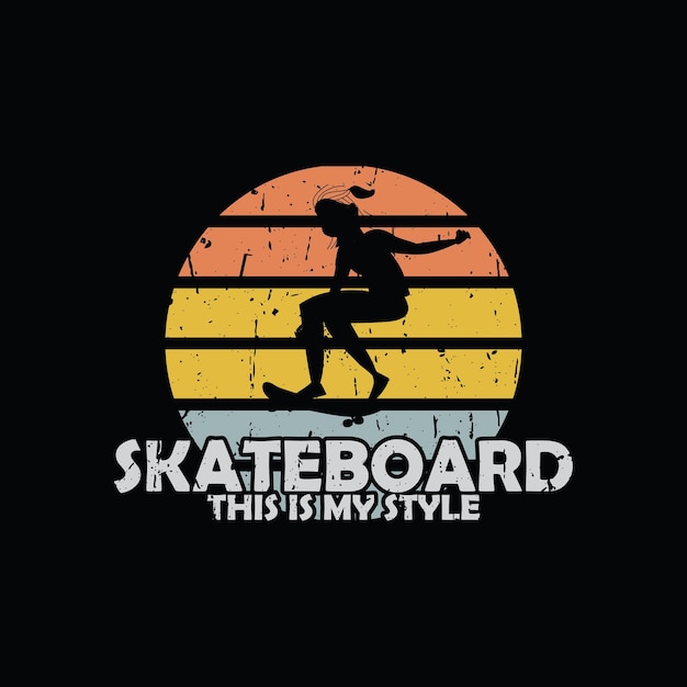 Skateboard t-shirt and apparel design