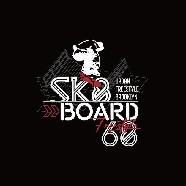 skateboard typography tshirt graphics vectors