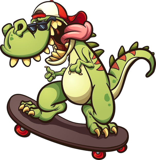 skateboarding dinosaur