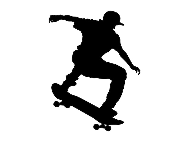 Vector skateboarding or skateboarder silhouettes vector illustration skateboarder vector illustration