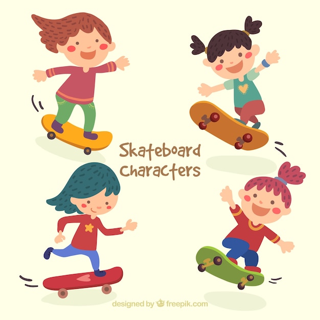 Skater girl illustration