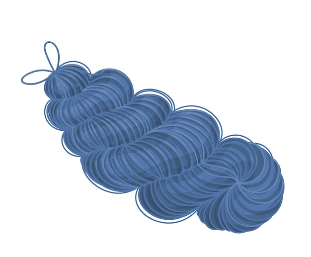 Skein of yarn with knitting needles