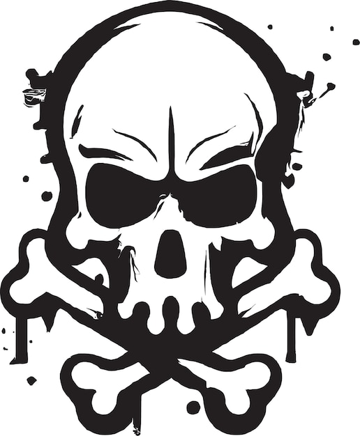 Skeletal Structure Skull Icon Design Vector