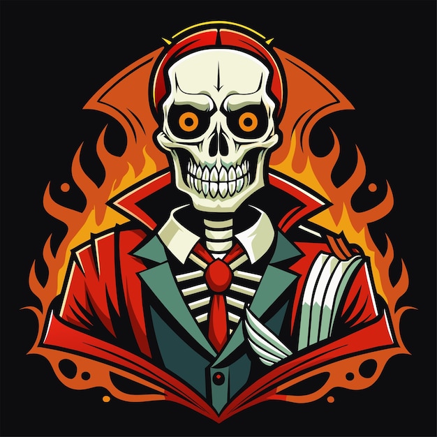 skeleton man tshirt sticker desgin