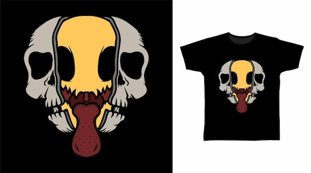 Skeleton of smile tshirt design concepts