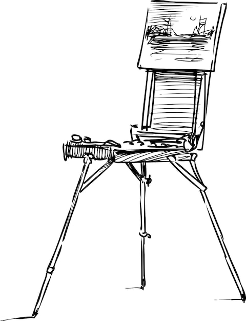 A sketch of an artistic easel