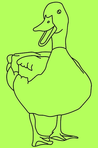 sketch duck line art