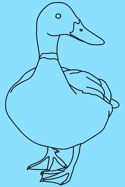 sketch duck line art