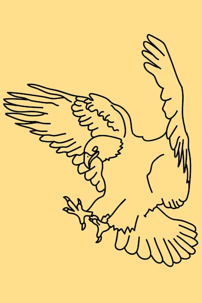 sketch Eagle line art