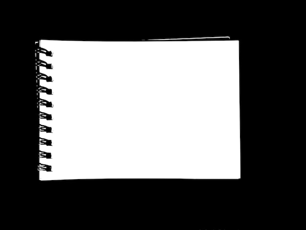 Sketch frame notebook with copy space