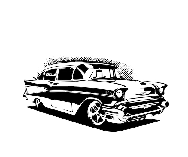 Sketch Hand drawn single line art Car use for logo poster and background