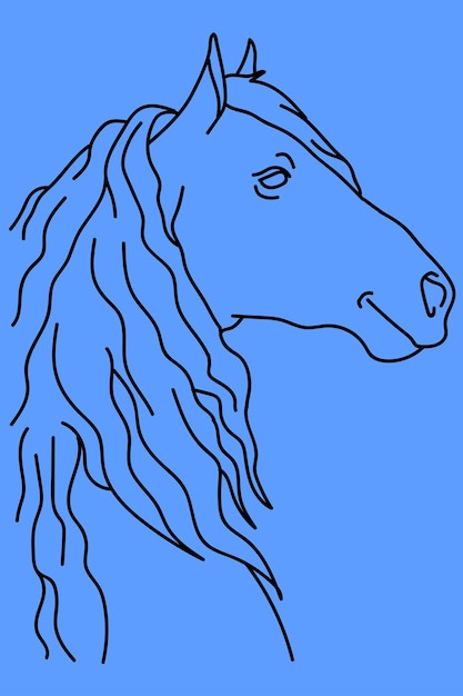 sketch horse line art