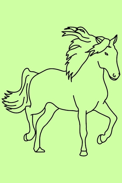 sketch horse line art