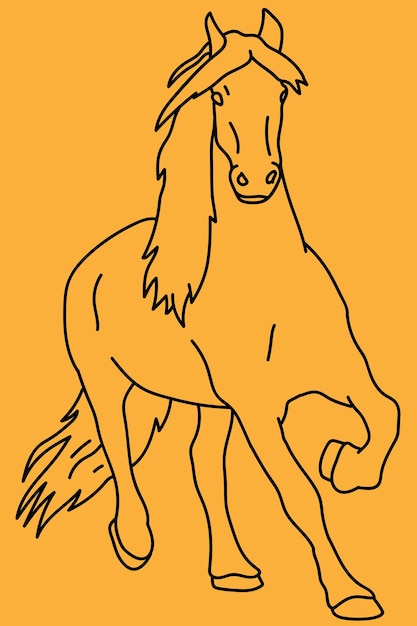 sketch horse line art