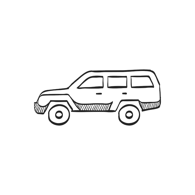 Sketch icon Military vehicle